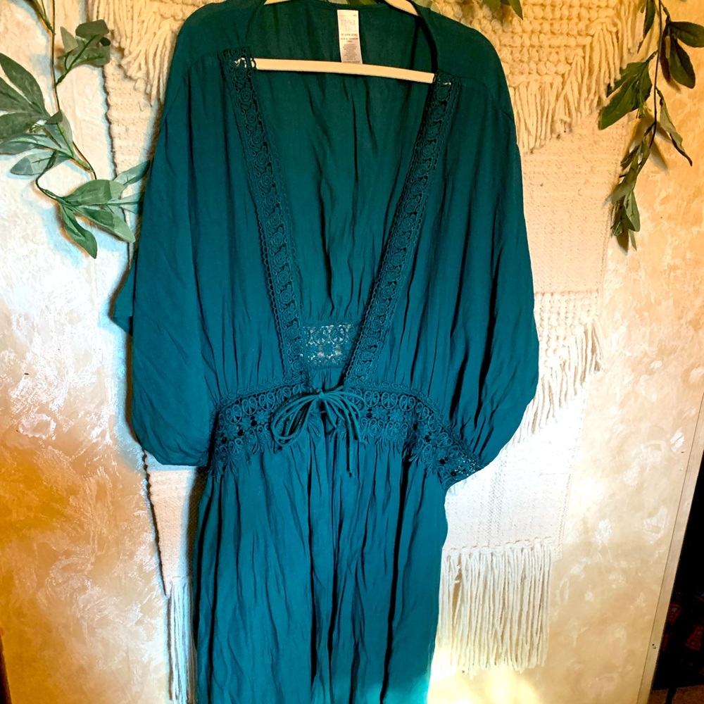 Emerald Green Maxi Kimono